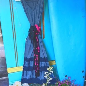 J.Jill Tie Dye Maxi Dress, XS, Blue